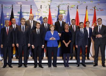 Berlin, 29. aprila 2019 - Samit o Zapadnom Balkanu u Berlinu nastavljen je veceras radnom vecerom, koju su za lidere iz regiona priredili domacini sastanka, nemacka kancelarka Angela Merkel i francuski predsednik Emanuel Makron. FOTO TANJUG / MARINA MAKSIMOVIC / bb *** Local Caption ***