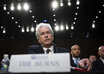 Central Intelligence Agency Director William Burns prepares for a Senate Select Committee on Intelligence hearing on worldwide threats, at the U.S. Capitol, in Washington, D.C., on Thursday, March 10, 2022. After the House passed a late night government funding bill with more than $13 Billion in additional funding for Ukraine, the Senate is expected to take up the measure and pass it before a government shutdown deadline. (Graeme Sloan/Sipa USA)(Sipa via AP Images)