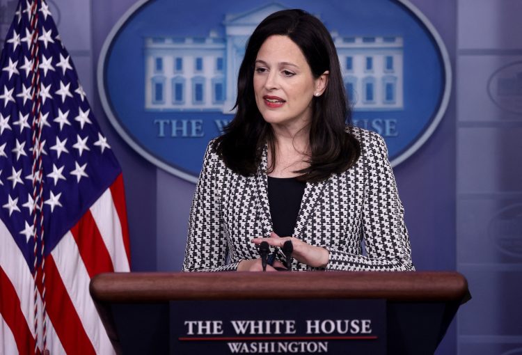 FILE PHOTO: White House Deputy National Security Advisor for Cyber and Emerging Technology, Anne Neuberger, addresses cyber security during the daily press briefing at the White House in Washington, U.S. September 2, 2021.  REUTERS/Jonathan Ernst/File Photo