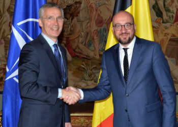 NATO Secretary General Jens Stoltenberg meets with the Prime Minister of Belgium, Charles Michel