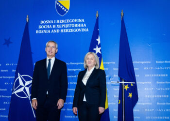 NATO Secretary General Jens Stoltenberg meets with Borjana Krišto, Chairwoman of the Council of Ministers of Bosnia and Herzegovina