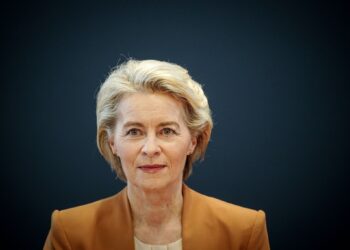 19 February 2024, Berlin: Ursula von der Leyen, President of the European Commission, attends the Christian Democratic Union of Germany (CDU) Federal Executive Committee meeting. Photo: Kay Nietfeld/dpa