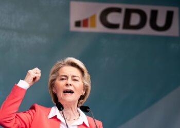 24 May 2024, Lower Saxony, Steinhude: Ursula von der Leyen, President of the European Commission and EPP lead candidate, speaks at the European elections campaign event of the Christian Democratioc Union (CDU) at Steinhuder Meer in the Hanover region. Photo: Michael Matthey/dpa