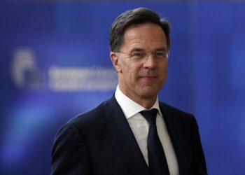 BRUSSELS, BELGIUM - APRIL 17:  Prime Minister of Netherlands Mark Rutte, attends a Special European Council Summit on April 17, 2024 in Brussels, Belgium. (Photo by Pier Marco Tacca/Getty Images)