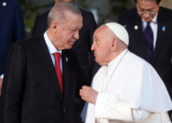 RECEP TAYYIP ERDOGAN PRESIDENTE TURCHIA  JORGE MARIO BERGOGLIO PAPA FRANCESCO