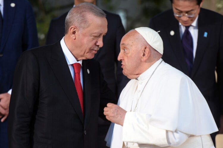 RECEP TAYYIP ERDOGAN PRESIDENTE TURCHIA  JORGE MARIO BERGOGLIO PAPA FRANCESCO