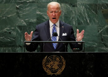 U.S. President Joe Biden addresses the 76th Session of the U.N. General Assembly in New York City, U.S., September 21, 2021.  REUTERS/Eduardo Munoz/Pool