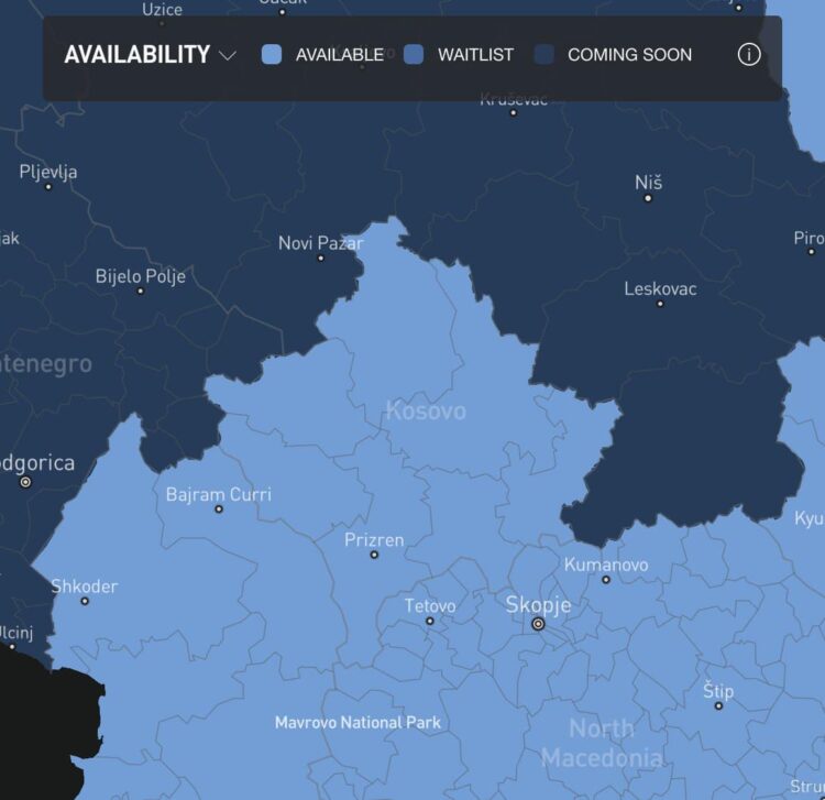 PRISHTINË (AA) - Rrjeti privat satelitor i internetit Starlink i miliarderit amerikan Elon Musk, tani është funksional edhe në territorin e Kosovës. ( Zyra e Kryeministrit të Kosovës - Anadolu Agency )